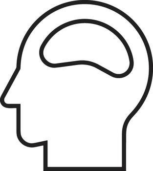 Brain idea symbol icon vector image. Illustration of the creative intelligence think design image. EPS 10