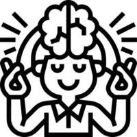 Brain idea symbol icon vector image. Illustration of the creative intelligence think design image. EPS 10