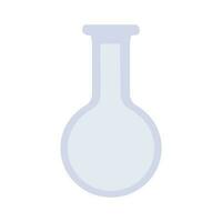 Empty laboratory round bottom flask vector