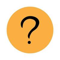 Question icon on orange background vector