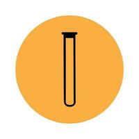 Empty test tube icon vector