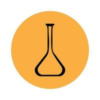 Empty laboratory flask icon vector