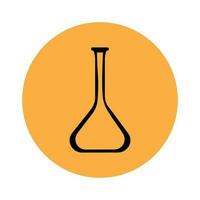 Empty laboratory flask icon vector