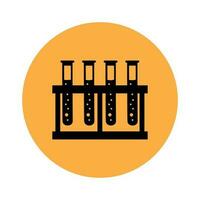 Icon rack with test tubes vector