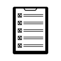 Checklist icon with crosses vector
