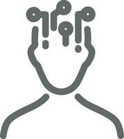 Brain idea symbol icon vector image. Illustration of the creative intelligence think design image. EPS 10