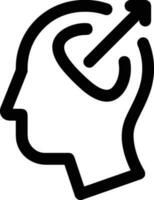 Brain idea symbol icon vector image. Illustration of the creative intelligence think design image. EPS 10