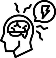 Brain idea symbol icon vector image. Illustration of the creative intelligence think design image. EPS 10