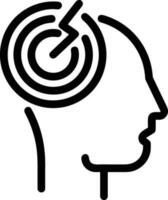 Brain idea symbol icon vector image. Illustration of the creative intelligence think design image. EPS 10