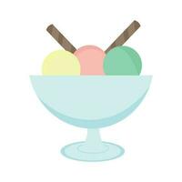 Ice cream in a bowl vector