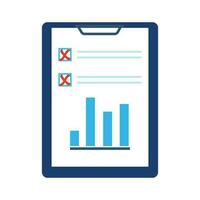 Document icon with graph and red crosses vector