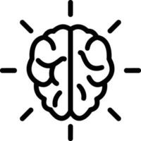 Brain idea symbol icon vector image. Illustration of the creative intelligence think design image. EPS 10