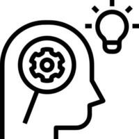 Brain idea symbol icon vector image. Illustration of the creative intelligence think design image. EPS 10