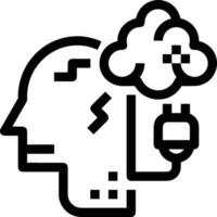 Brain idea symbol icon vector image. Illustration of the creative intelligence think design image. EPS 10