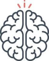 Brain idea symbol icon vector image. Illustration of the creative intelligence think design image. EPS 10