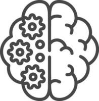 Brain idea symbol icon vector image. Illustration of the creative intelligence think design image. EPS 10