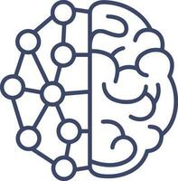 Brain idea symbol icon vector image. Illustration of the creative intelligence think design image. EPS 10