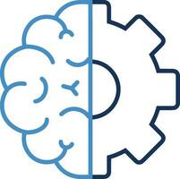 Brain idea symbol icon vector image. Illustration of the creative intelligence think design image. EPS 10