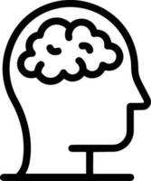 Brain idea symbol icon vector image. Illustration of the creative intelligence think design image. EPS 10