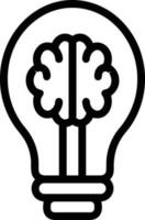 Brain idea symbol icon vector image. Illustration of the creative intelligence think design image. EPS 10