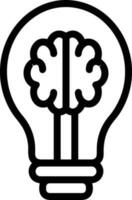 Brain idea symbol icon vector image. Illustration of the creative intelligence think design image. EPS 10