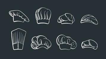 Chef, cook hat engraving Vector hand illustration