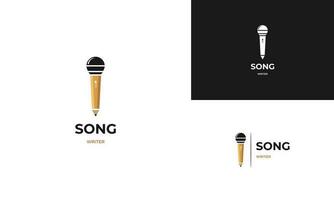 song writer logo design modern concept vector
