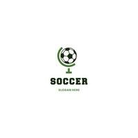 world soccer logo design modern concept, football world logo icon vector