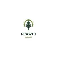 nature podcast minimalist logo design on isolated background vector