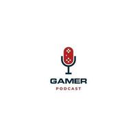 juego podcast logo diseño sencillo moderno concepto vector