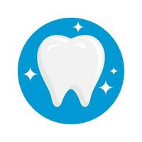 clean and healthy tooth illustration. Tooth care icon sign symbol vector