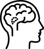 Brain idea symbol icon vector image. Illustration of the creative intelligence think design image. EPS 10