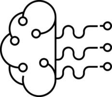 Brain idea symbol icon vector image. Illustration of the creative intelligence think design image. EPS 10