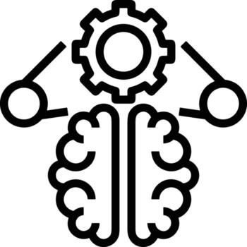 Brain idea symbol icon vector image. Illustration of the creative intelligence think design image. EPS 10