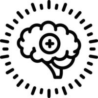 Brain idea symbol icon vector image. Illustration of the creative intelligence think design image. EPS 10