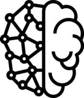 Brain idea symbol icon vector image. Illustration of the creative intelligence think design image. EPS 10