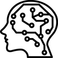 Brain idea symbol icon vector image. Illustration of the creative intelligence think design image. EPS 10