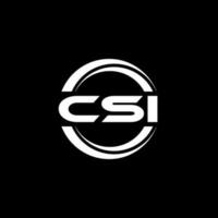 CSI Logo Design, Inspiration for a Unique Identity. Modern Elegance and Creative Design. Watermark Your Success with the Striking this Logo. vector