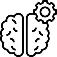 Brain idea symbol icon vector image. Illustration of the creative intelligence think design image. EPS 10