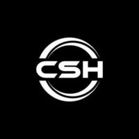 csh logo diseño, inspiración para un único identidad. moderno elegancia y creativo diseño. filigrana tu éxito con el sorprendentes esta logo. vector