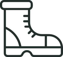 Boots symbol icon vector image. Illustration of the boot footwear shoe design image. EPS 10