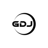 GDJ Logo Design, Inspiration for a Unique Identity. Modern Elegance and Creative Design. Watermark Your Success with the Striking this Logo. vector