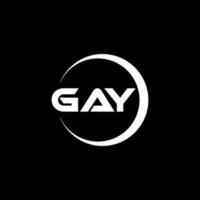 GAY Logo Design, Inspiration for a Unique Identity. Modern Elegance and Creative Design. Watermark Your Success with the Striking this Logo. vector