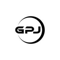 gpj logo diseño, inspiración para un único identidad. moderno elegancia y creativo diseño. filigrana tu éxito con el sorprendentes esta logo. vector