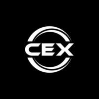 cex logo diseño, inspiración para un único identidad. moderno elegancia y creativo diseño. filigrana tu éxito con el sorprendentes esta logo. vector