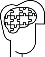 Brain idea symbol icon vector image. Illustration of the creative intelligence think design image. EPS 10