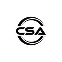 CSA Logo Design, Inspiration for a Unique Identity. Modern Elegance and Creative Design. Watermark Your Success with the Striking this Logo. vector