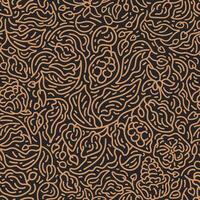 Cocoa abstract line seamless print. Dark chocolate vector