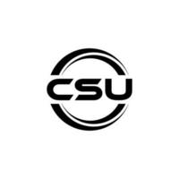 CSU Logo Design, Inspiration for a Unique Identity. Modern Elegance and Creative Design. Watermark Your Success with the Striking this Logo. vector