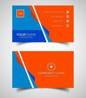 Double-sided creative and modern business card template. Vector illustration